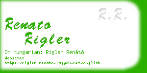 renato rigler business card
